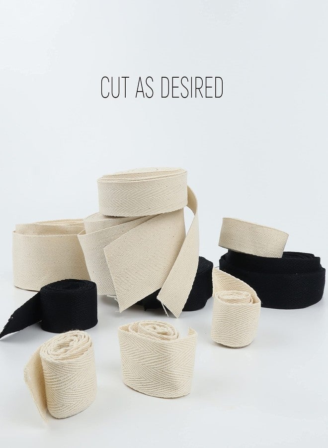HANDSANDHEART 10 Yard Twill Tape, 100% Cotton Twill Tape, Herringbone Ribbon for DIY Craft Sewing Making, Apron, Tote Bag, Decorations, Gift Binding (1" Black) - Image 3